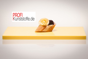 100 cm x 40 cm , gelbes Kunststoffschneidbrett, aus Vollkunststoff, HACCP geeignet, Spülmaschinenfest, höchst messerschonend, Industriequalität, für alle Lebensmittel geeignet